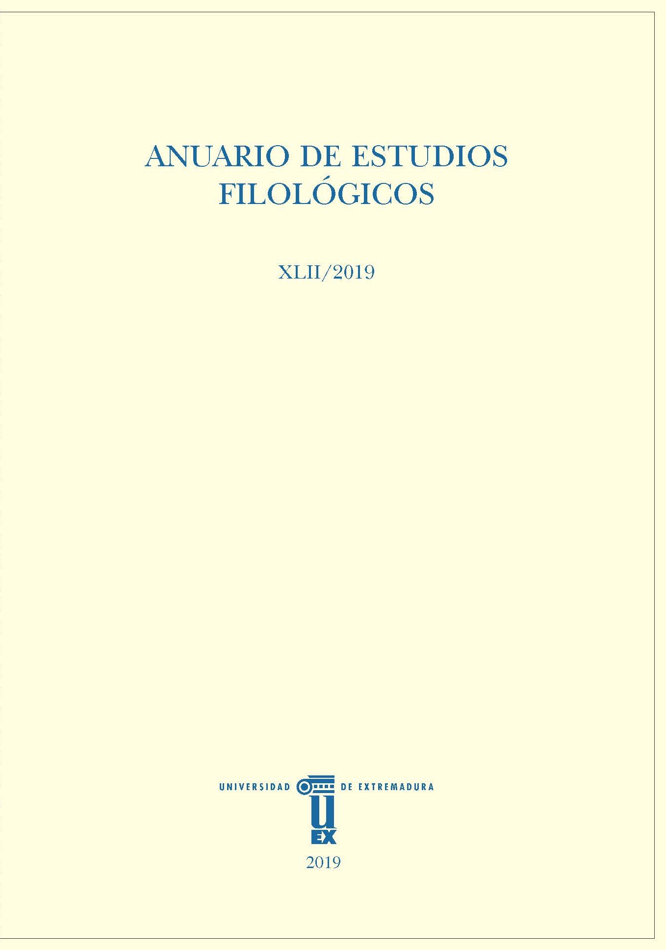 					View Vol. 42 (2019): Anuario de Estudios Filológicos
				