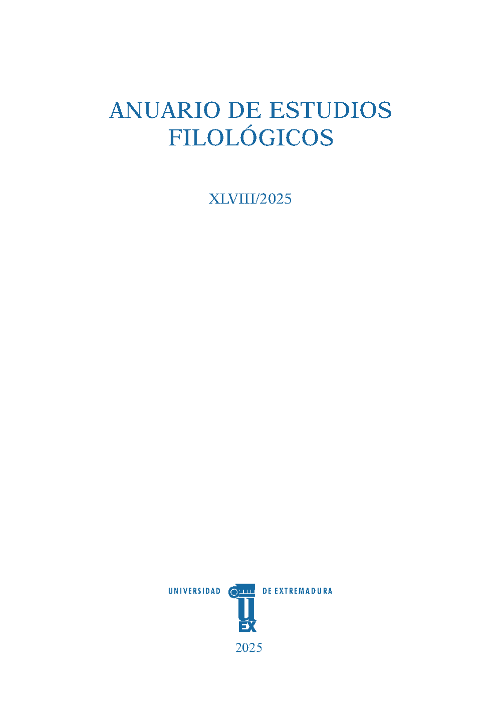 					Ver Vol. 48 (2025): Anuario de Estudios Filológicos
				