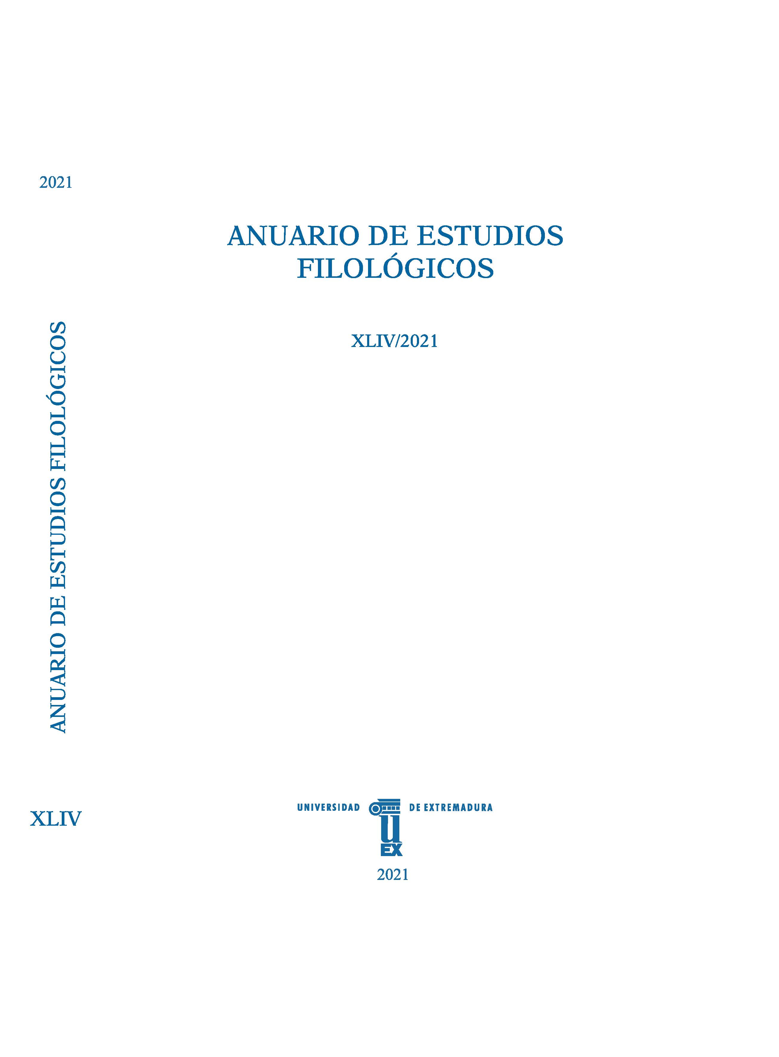 					View Vol. 44 (2021): Anuario de Estudios Filológicos
				